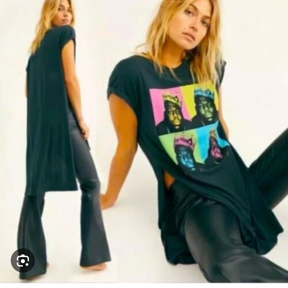 DAYDREAMER x Free People Biggie high-low t shirt - Picture 1 of 9